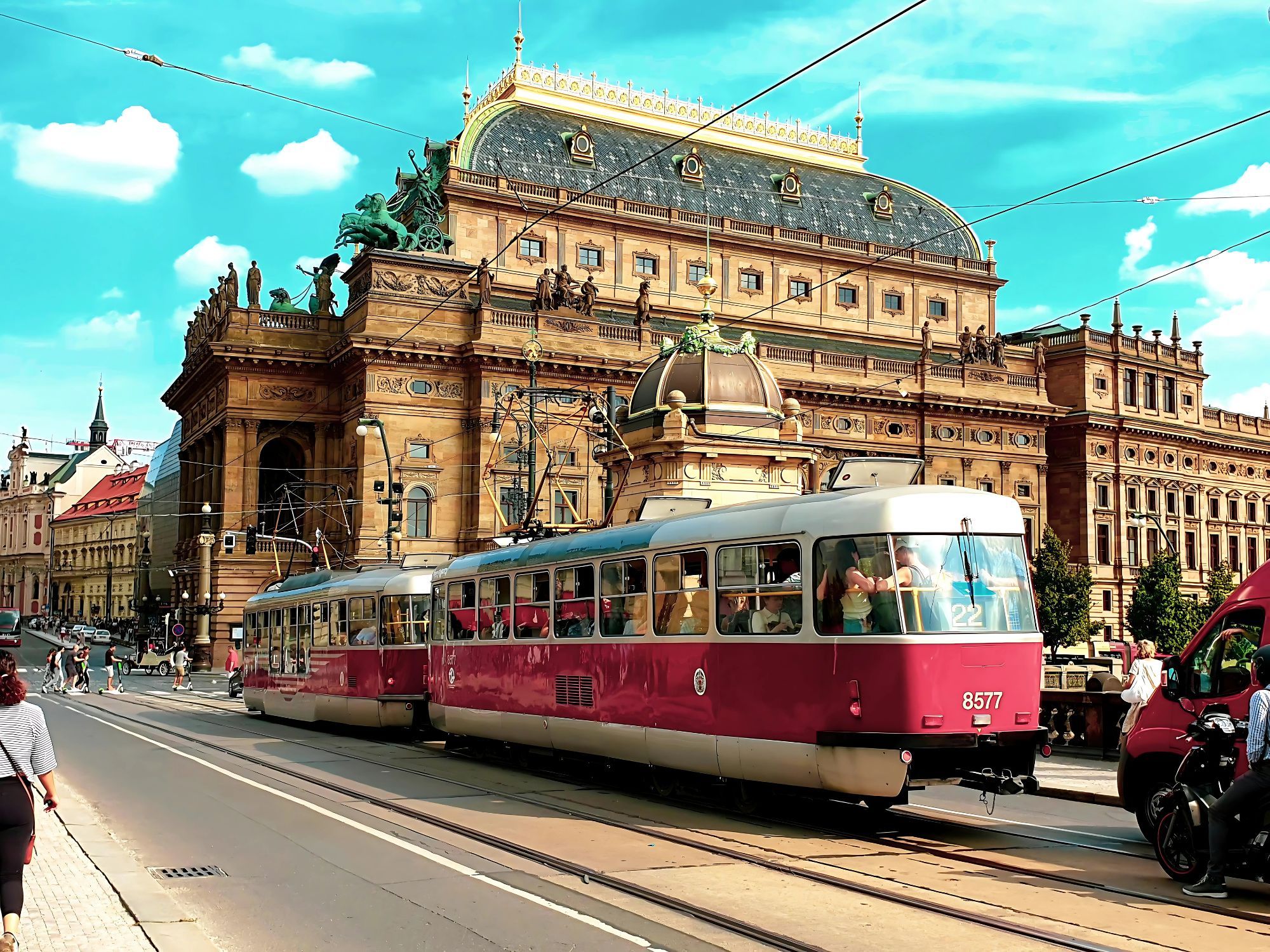 Trams-in-Prague-czech republic