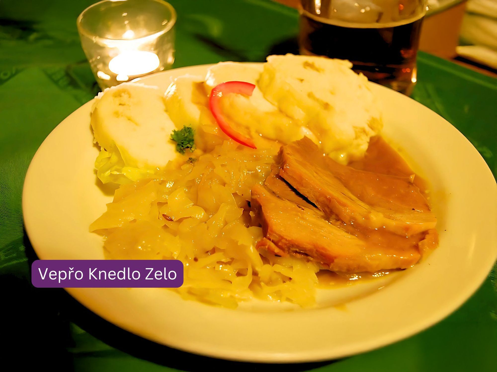 Vepřo Knedlo Zelo, Roast Pork with Bread Dumplings and Sauerkraut, best dish in czech republic.jpg